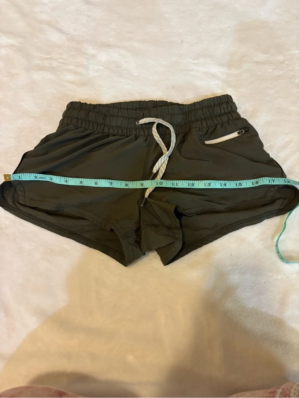 Vuori Olive Green Athletic Drawstring Shorts